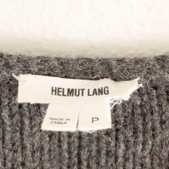 Helmut Lang Dark Grey Wool Knit Sweater P - Picture 8 of 8